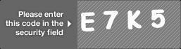 captcha code for visual authentication  letter E number 7 letter K number 5