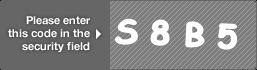 captcha code for visual authentication  letter S number 8 letter B number 5