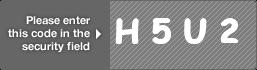captcha code for visual authentication  letter H number 5 letter U number 2
