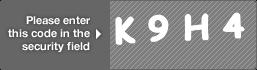 captcha code for visual authentication  letter K number 9 letter H number 4