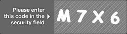 captcha code for visual authentication  letter M number 7 letter X number 6