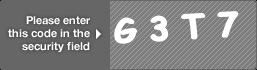 captcha code for visual authentication  letter G number 3 letter T number 7