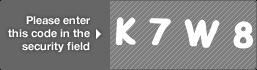captcha code for visual authentication  letter K number 7 letter W number 8