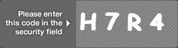 captcha code for visual authentication  letter H number 7 letter R number 4