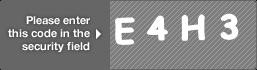 captcha code for visual authentication  letter E number 4 letter H number 3