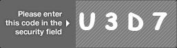 captcha code for visual authentication  letter U number 3 letter D number 7