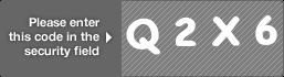captcha code for visual authentication  letter Q number 2 letter X number 6