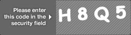 captcha code for visual authentication  letter H number 8 letter Q number 5