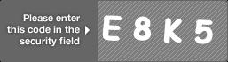 captcha code for visual authentication  letter E number 8 letter K number 5